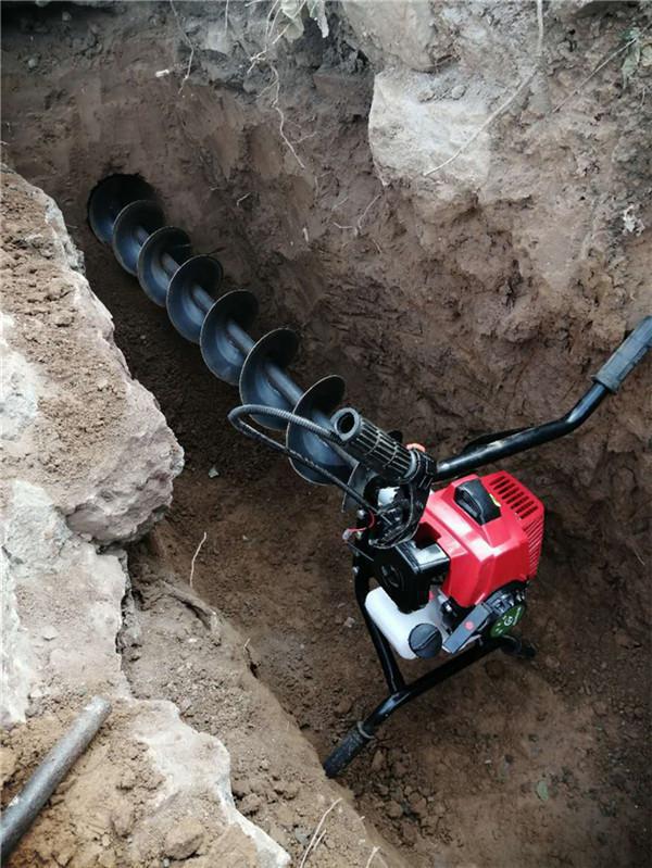 地埋桩挖坑机钻孔掏土统统搞定-河南雷力机械制造有限公司