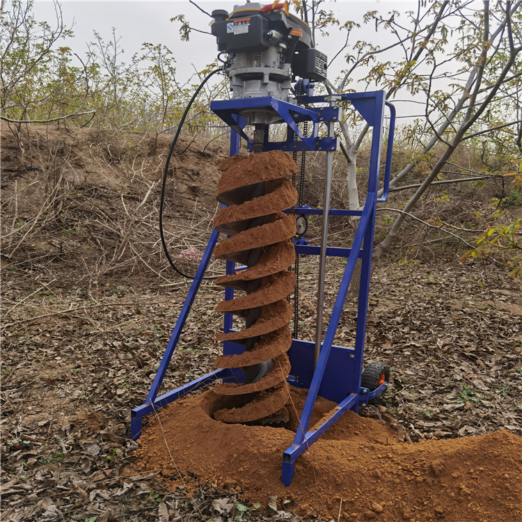 柴油版打桩洞挖坑机自动钻-河南雷力机械制造有限公司