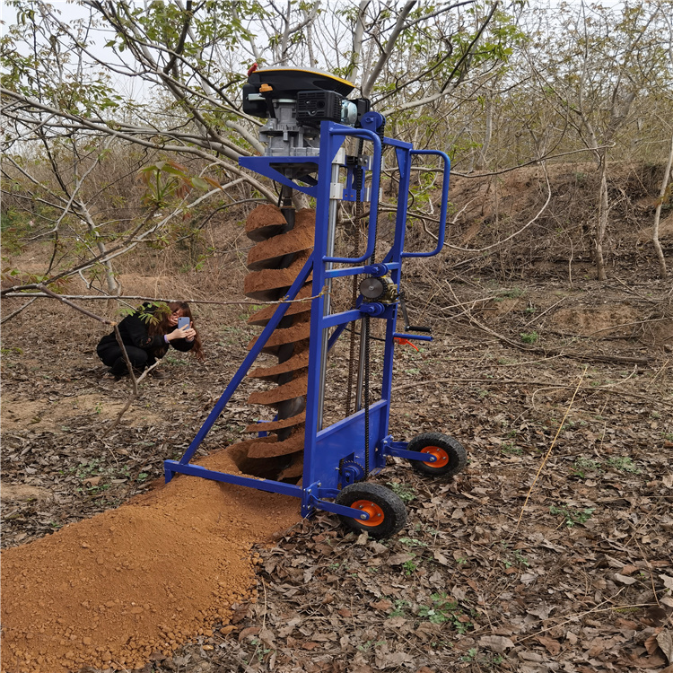 栽水泥杆钻孔机栽立防护栏简单-河南雷力机械制造有限公司