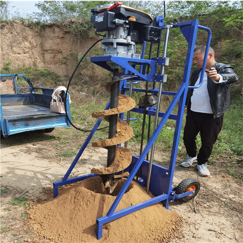 小型清泥掏孔机螺旋出土钻-河南雷力机械制造有限公司