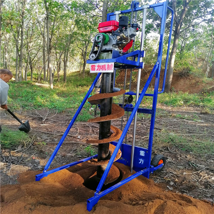 栽电杆打洞机 柴油挖坑机打洞更快-河南雷力机械制造有限公司