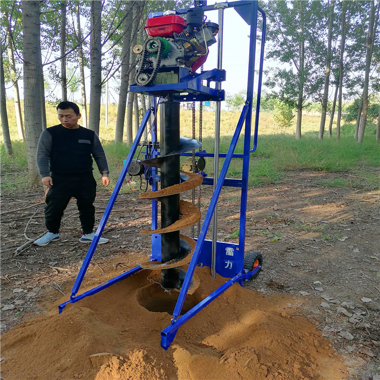 全自动挖坑机实力型栽杆打洞设备-河南雷力机械制造有限公司