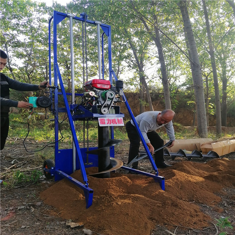 全自动打深洞挖坑机栽杆必备-河南雷力机械制造有限公司