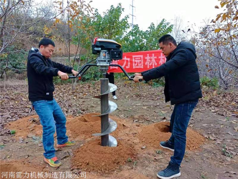 手扶式植树挖坑机土地打洞快-河南雷力机械制造有限公司